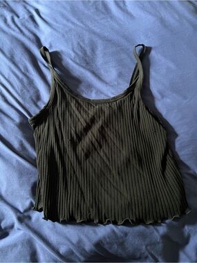Old Navy Black Ribbed Spaghetti Strap Tank